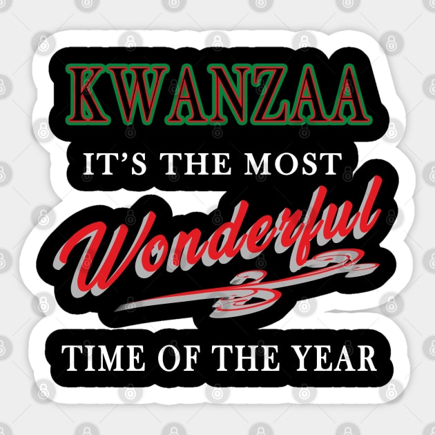 Kwanzaa, It's the Most Wonderful Time of the year Sticker by IronLung Designs